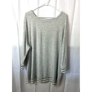 Chicos Zenergy Retreat Collection Soft Gray  With Rayon Edge Accents SZ XXL‎ NWT